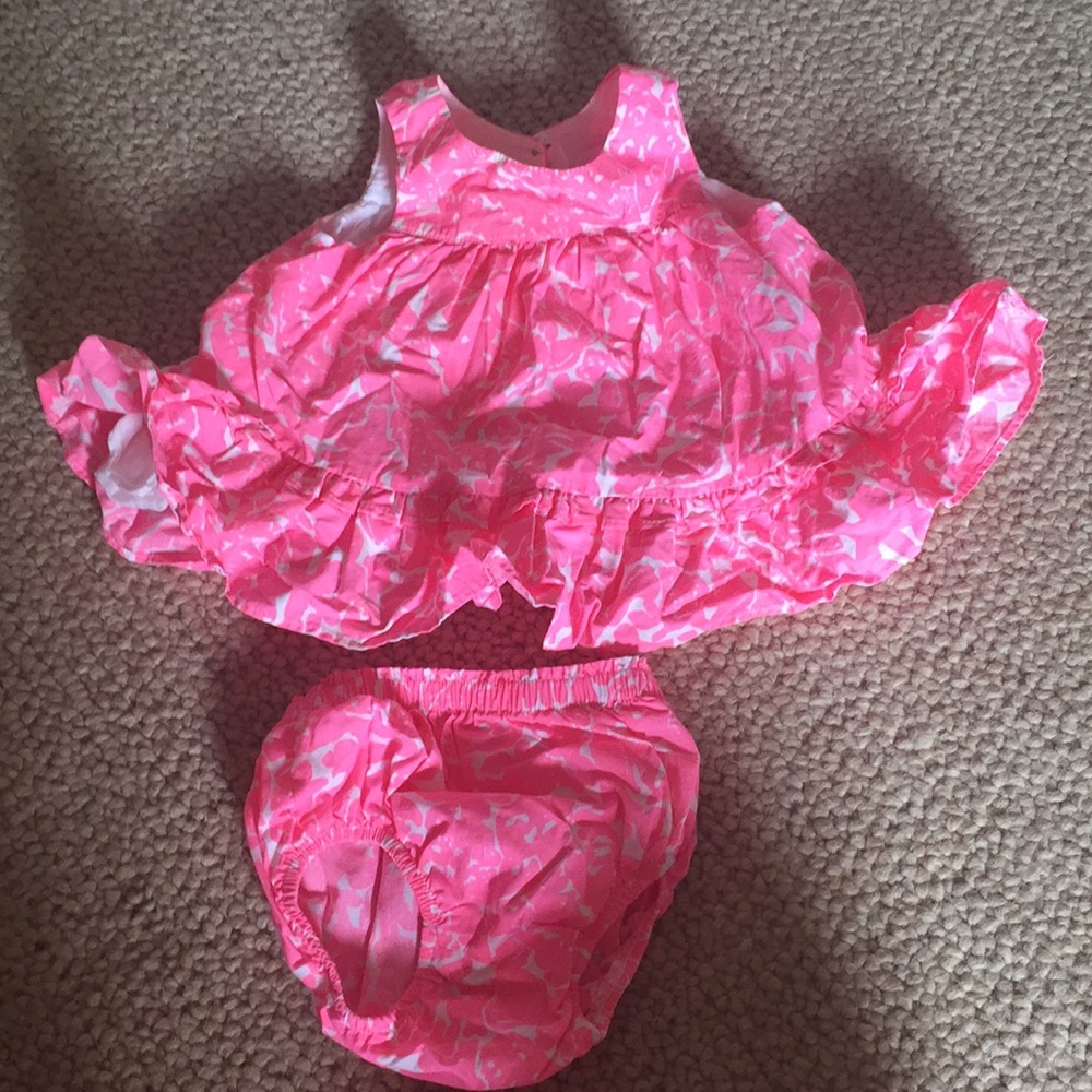 Bright pink Lilly Pulitzer 3-6 month dress💗